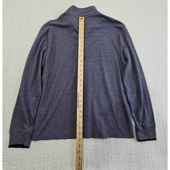 Banana Republic Men's Luxury Touch Long Sleeve Polo Sz M Silver Gray RT $90 EUC - Picture 14 of 15